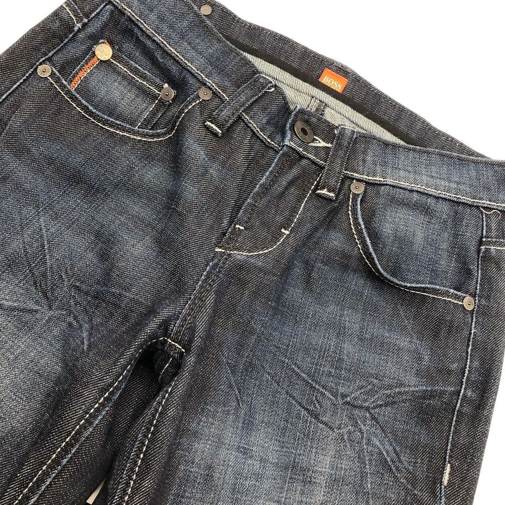 HUGO BOSS Orange Label Womens Straight Leg Jeans 26 Dark Wash Classic Everyday